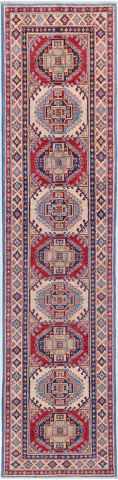 Kazak Blue Runner Hand Knotted 26 X 108  Area Rug 700-157771 Image 0
