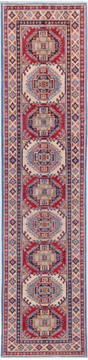 Kazak Blue Runner Hand Knotted 2'6" X 10'8"  Area Rug 700-157771