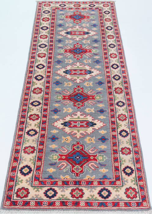 Kazak Blue Runner Hand Knotted 29 X 84  Area Rug 700-157772 Image 1