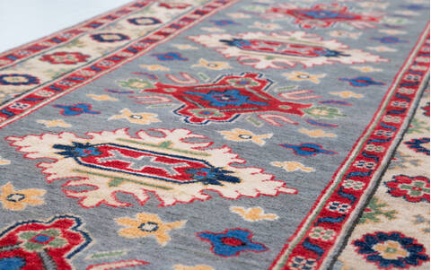 Kazak Blue Runner Hand Knotted 29 X 84  Area Rug 700-157772 Image 3