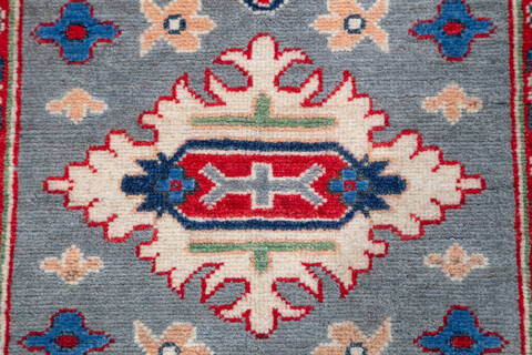 Kazak Blue Runner Hand Knotted 29 X 84  Area Rug 700-157772 Image 6