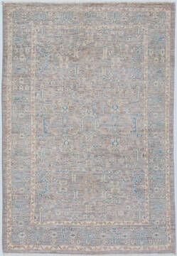 Chobi Brown Hand Knotted 3'10" X 5'11"  Area Rug 700-157781