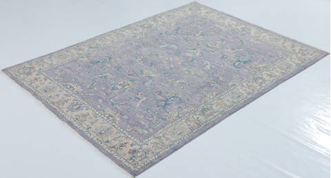 Chobi Purple Hand Knotted 51 X 70  Area Rug 700-157782 Image 2