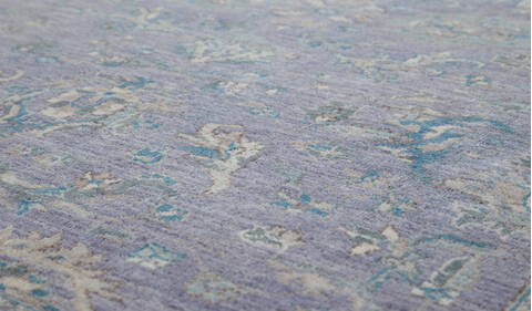 Chobi Purple Hand Knotted 51 X 70  Area Rug 700-157782 Image 3