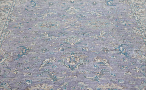 Chobi Purple Hand Knotted 51 X 70  Area Rug 700-157782 Image 5