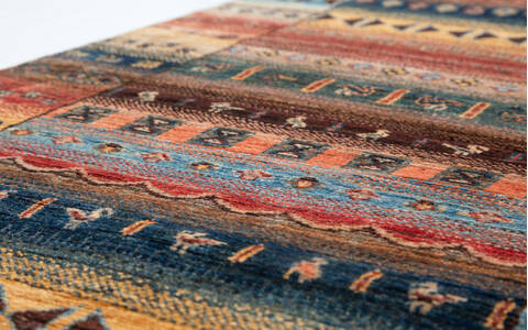 Chobi Multicolor Runner Hand Knotted 27 X 105  Area Rug 700-157800 Image 3