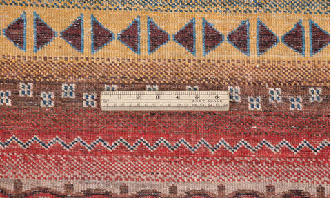 Chobi Multicolor Runner Hand Knotted 27 X 105  Area Rug 700-157800 Image 8