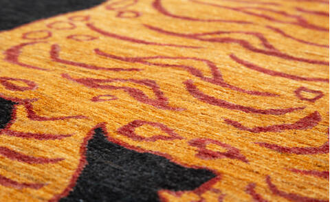 Chobi Black Hand Knotted 32 X 50  Area Rug 700-157809 Image 3