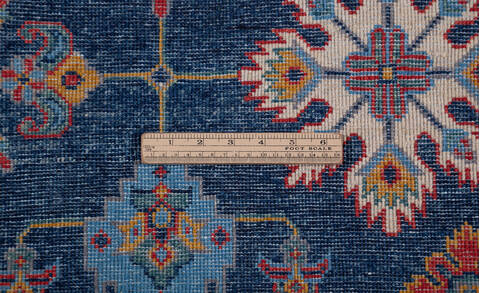 Kazak Blue Hand Knotted 55 X 710  Area Rug 700-157823 Image 8