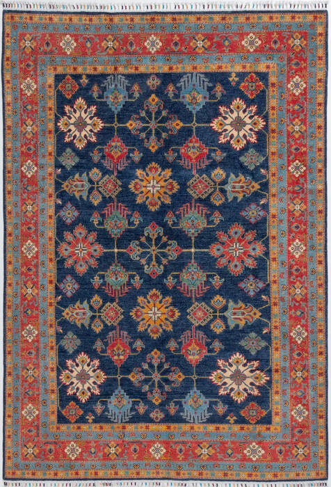 Kazak Blue Hand Knotted 55 X 710  Area Rug 700-157823 Image 0