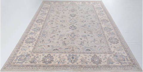 Chobi Light Gray Hand Knotted 810 X 118  Area Rug 700-157894 Image 1
