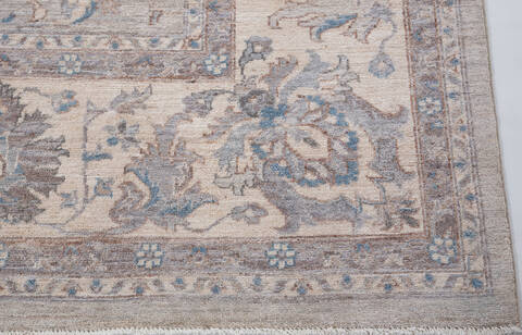 Chobi Light Gray Hand Knotted 810 X 118  Area Rug 700-157894 Image 4