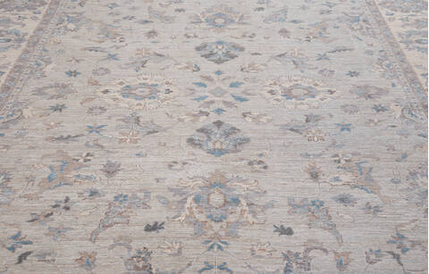 Chobi Light Gray Hand Knotted 810 X 118  Area Rug 700-157894 Image 5