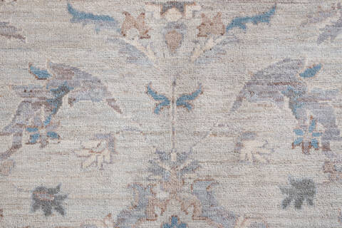 Chobi Light Gray Hand Knotted 810 X 118  Area Rug 700-157894 Image 6