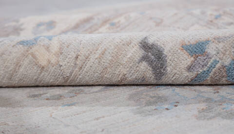 Chobi Light Gray Hand Knotted 810 X 118  Area Rug 700-157894 Image 7