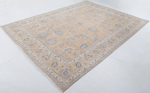 Chobi Yellow Hand Knotted 810 X 120  Area Rug 700-157895 Image 2