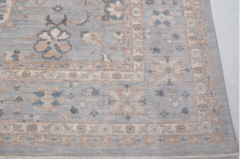 Chobi Light Blue Hand Knotted 80 X 102  Area Rug 700-157896 Image 3