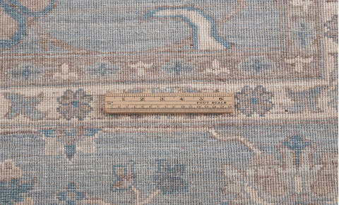 Chobi Light Blue Hand Knotted 80 X 102  Area Rug 700-157896 Image 7