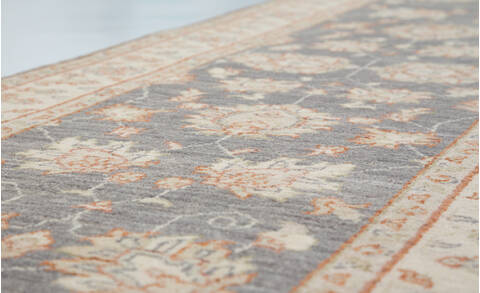 Chobi Grey Runner Hand Knotted 28 X 910  Area Rug 700-157932 Image 3