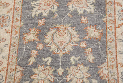 Chobi Grey Runner Hand Knotted 28 X 910  Area Rug 700-157932 Image 6