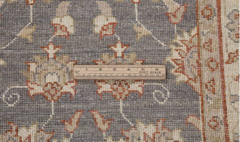 Chobi Grey Runner Hand Knotted 28 X 910  Area Rug 700-157932 Image 8