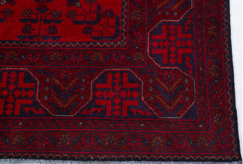 Khan Mohammadi Red Hand Knotted 68 X 97  Area Rug 700-157952 Image 4