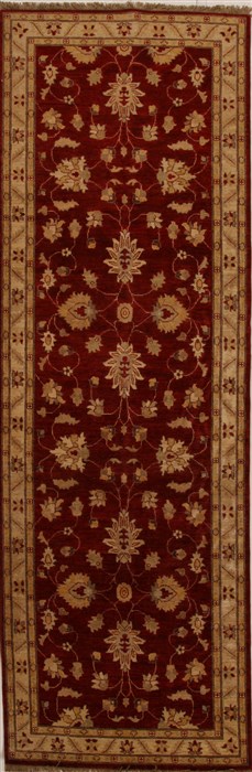 Pishavar Red Runner Hand Knotted 43 X 130  Area Rug 250-16020 Image 0