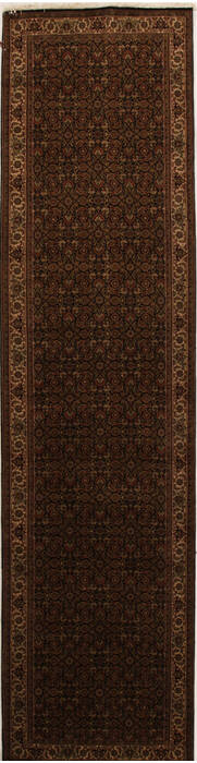 Herati Black Runner Hand Knotted 36 X 134  Area Rug 250-16028 Image 0