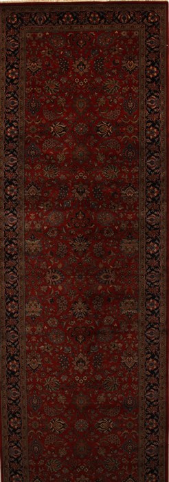 Kashmar Red Runner Hand Knotted 411 X 161  Area Rug 250-16050 Image 0