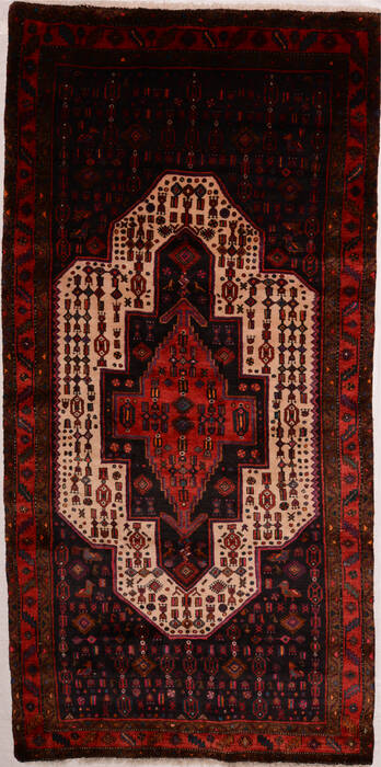 Ghoochan Red Runner Hand Knotted 411 X 100  Area Rug 100-16351 Image 0