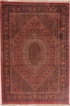 Persian Bidjar Purple Rectangle 5x7 ft Wool Carpet 16393