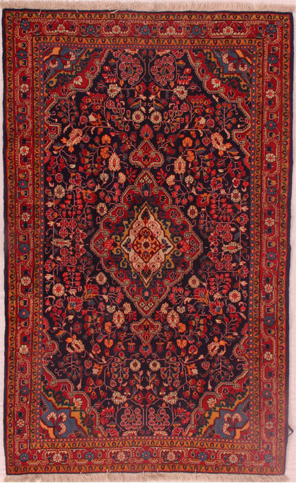 Jozan Blue Hand Knotted 44 X 71  Area Rug 400-16401 Image 0