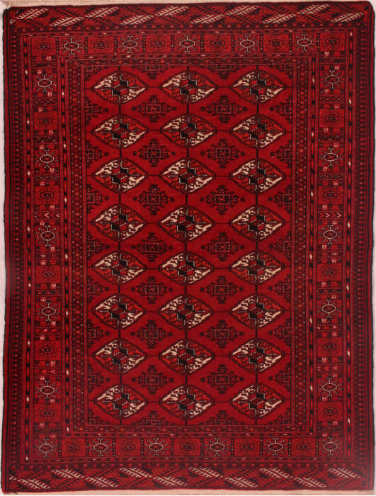 Turkman Red Hand Knotted 45 X 50  Area Rug 400-16404 Image 0