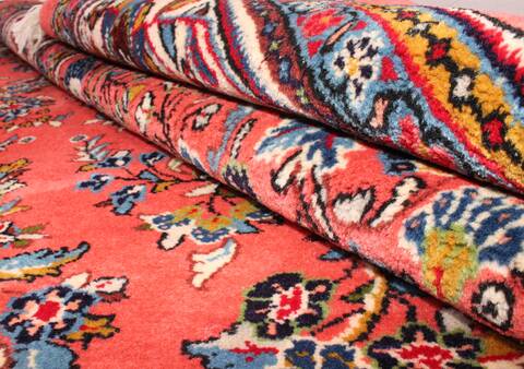 Sarouk Purple Hand Knotted 73 X 103  Area Rug 400-16419 Image 9