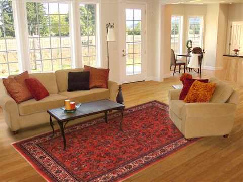 Sarouk Purple Hand Knotted 73 X 103  Area Rug 400-16419 Image 2