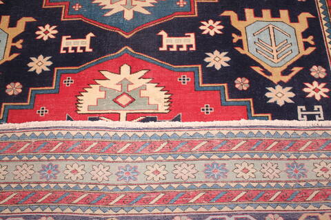 Turco-Persian Blue Hand Knotted 66 X 97  Area Rug 400-16429 Image 1
