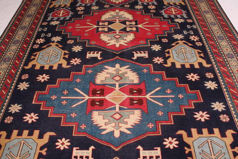 Turco-Persian Blue Hand Knotted 66 X 97  Area Rug 400-16429 Image 6