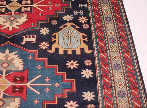 Turco-Persian Blue Hand Knotted 66 X 97  Area Rug 400-16429 Image 7