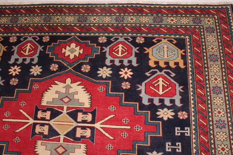 Turco-Persian Blue Hand Knotted 66 X 97  Area Rug 400-16429 Image 8
