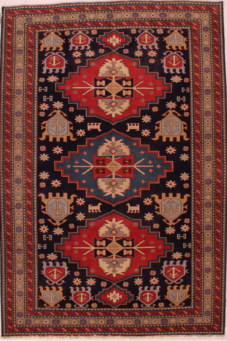 Turco-Persian Blue Hand Knotted 66 X 97  Area Rug 400-16429 Image 0
