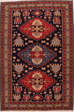 Turco-Persian Blue Hand Knotted 6'6" X 9'7"  Area Rug 400-16429