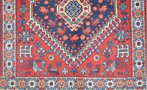Yalameh Red Hand Knotted 71 X 95  Area Rug 400-16430 Image 1