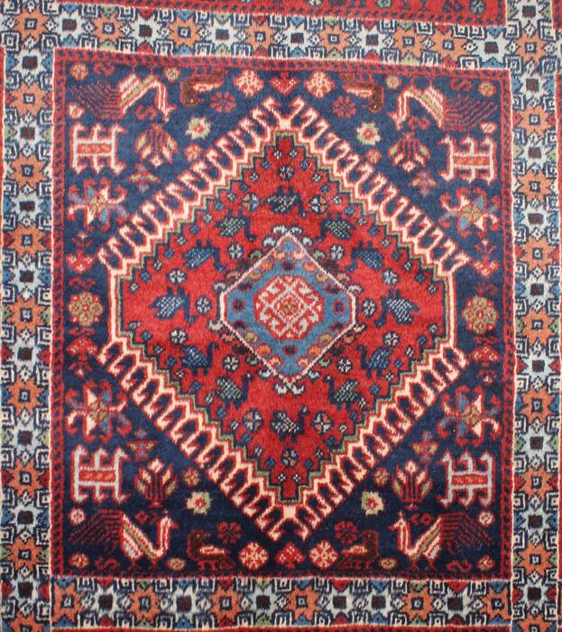 Yalameh Red Hand Knotted 71 X 95  Area Rug 400-16430 Image 2