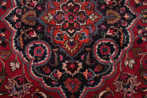 Mashad Red Hand Knotted 69 X 101  Area Rug 400-16434 Image 15
