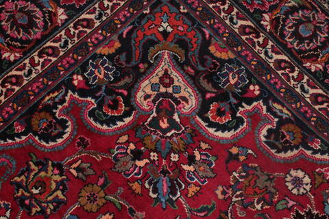 Mashad Red Hand Knotted 69 X 101  Area Rug 400-16434 Image 18
