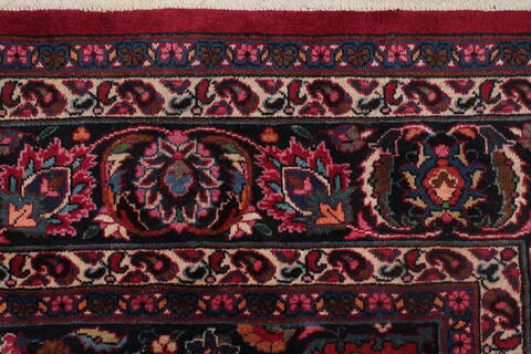 Mashad Red Hand Knotted 69 X 101  Area Rug 400-16434 Image 20