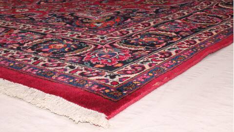 Mashad Red Hand Knotted 69 X 101  Area Rug 400-16434 Image 21