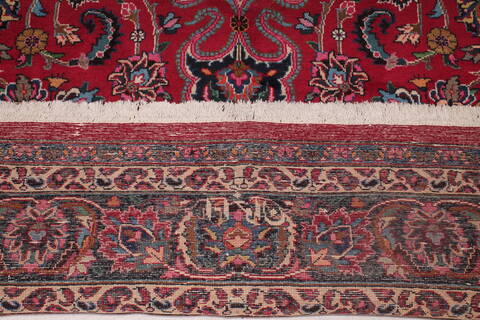 Mashad Red Hand Knotted 69 X 101  Area Rug 400-16434 Image 22