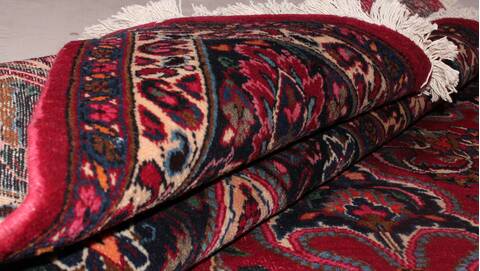 Mashad Red Hand Knotted 69 X 101  Area Rug 400-16434 Image 6