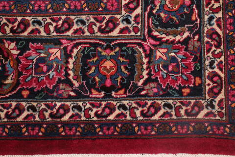 Mashad Red Hand Knotted 69 X 101  Area Rug 400-16434 Image 12